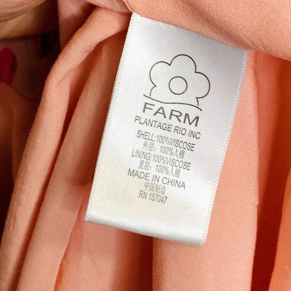 FARM Rio RARE Pink Wrap Tie Dress Mango Tropical - Picture 12 of 16